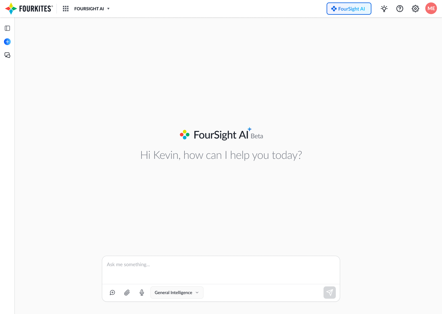 A conversational analytics assistant answering a plain-language question with metrics and a chart.